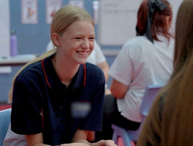 Teenage girl taking part in Kai-Fella workshop