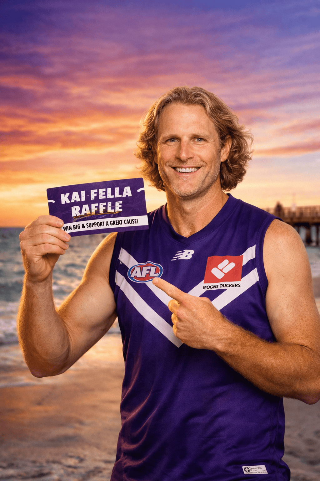 Dave Mundy with raffle ticket